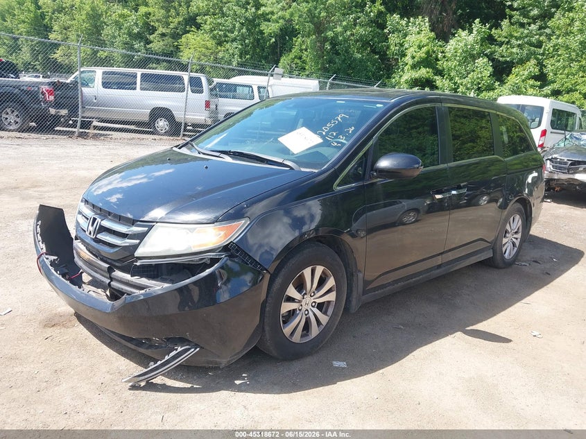 Vin: 5fnrl5h62eb038780, lot: 45816598, honda odyssey ex-l 20142
