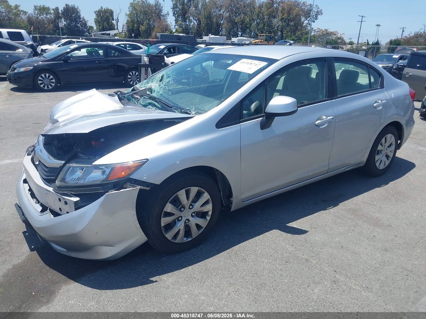 2012 Honda Civic Lx 19XFB2F5XCE367857 photo 1