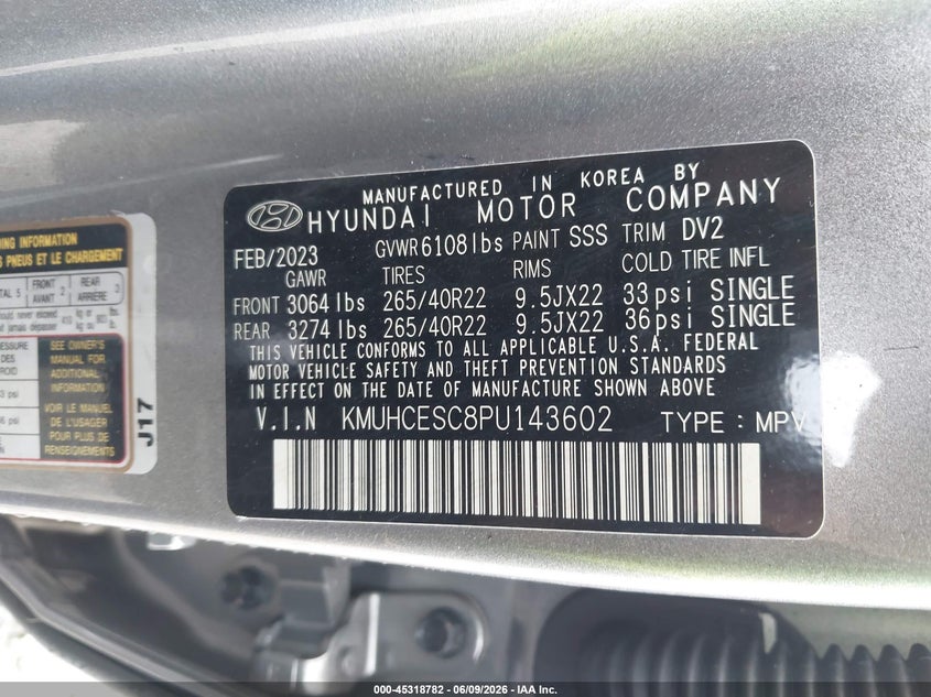 2023 Genesis Gv80 3.5T Awd VIN: KMUHCESC8PU143602 Lot: 45318782