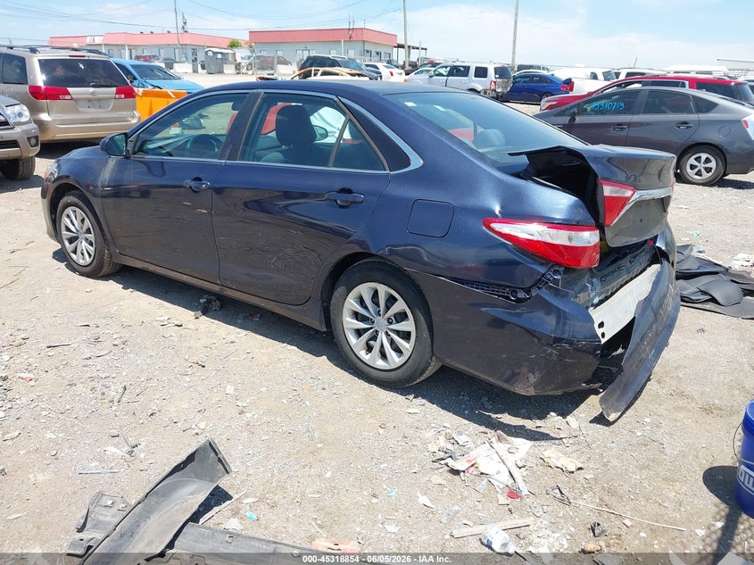 Vin: 4t4bf1fk6fr488430, lot: 45816780, toyota camry le 20153