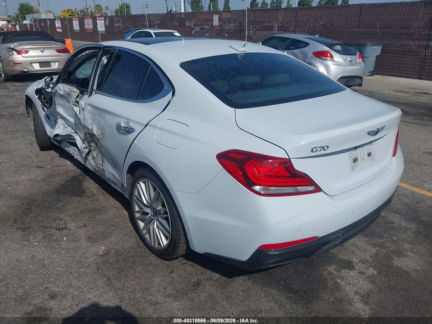 Vin: kmtg34la2mu067068, lot: 45816792, genesis g70 2.0t rwd 20213