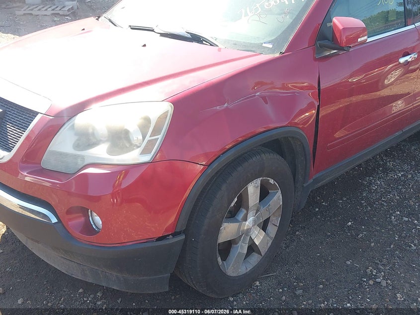 2012 Gmc Acadia 3.6 Slt-1 red Lot 111045319110 Vin 1GKKVRED4CJ315896