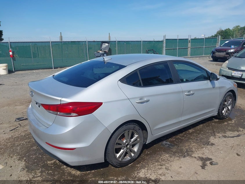 Vin: 5npd84lf4jh287977, lot: 45817090, hyundai elantra sel 20184