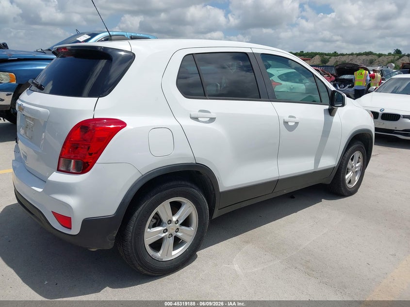 Vin: kl7cjnsm1nb502385, lot: 45817121, chevrolet trax awd ls 20224