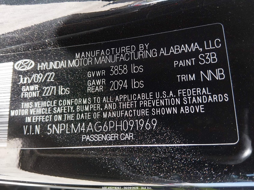 2023 Hyundai Elantra Sel VIN: 5NPLM4AG6PH091969 Lot: 45319262