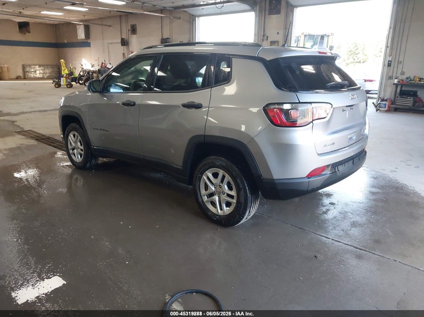Vin: 3c4njdab6jt342230, lot: 45817221, jeep compass sport 4x4 20183