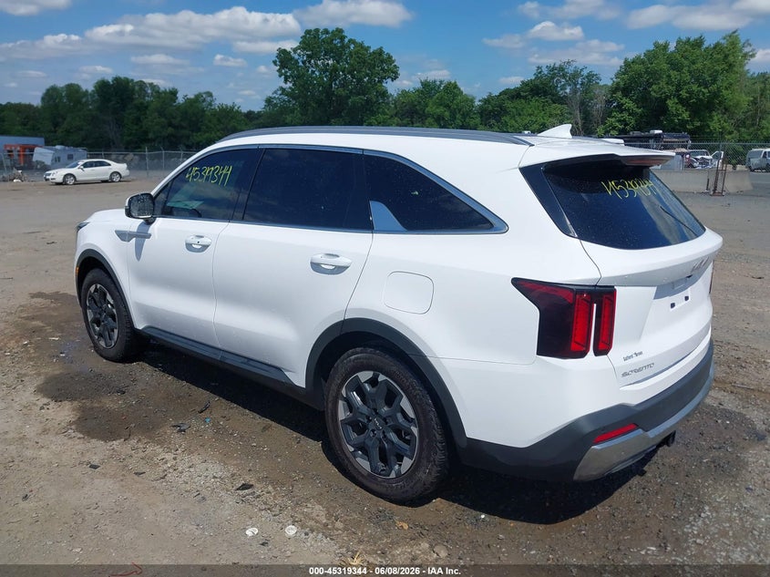 Vin: 5xyrl4jc3sg349312, lot: 45817277, kia sorento s 20253
