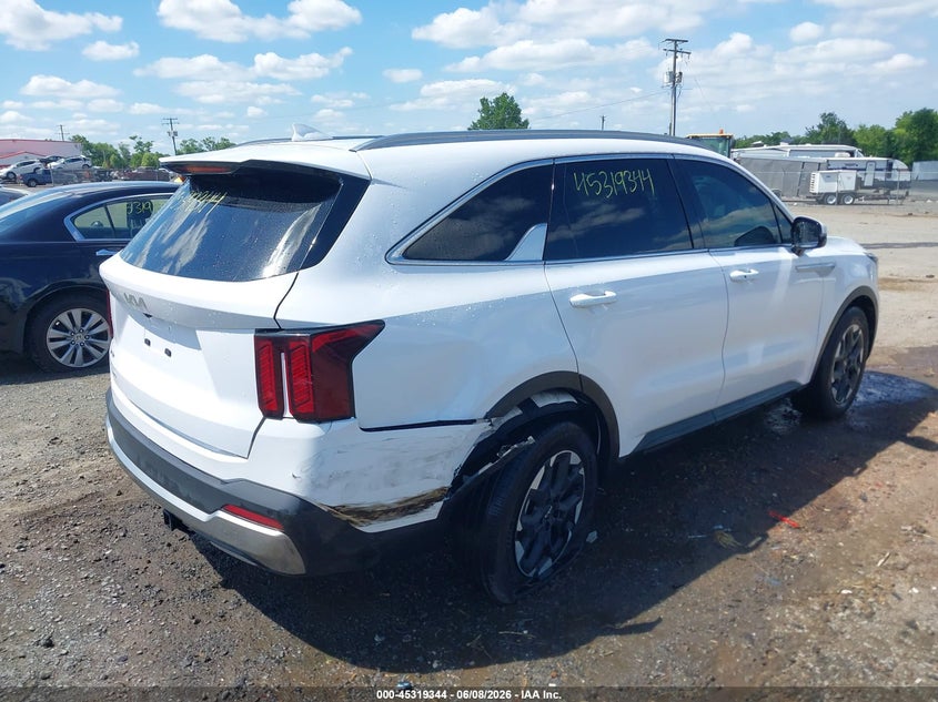 Vin: 5xyrl4jc3sg349312, lot: 45817277, kia sorento s 20254
