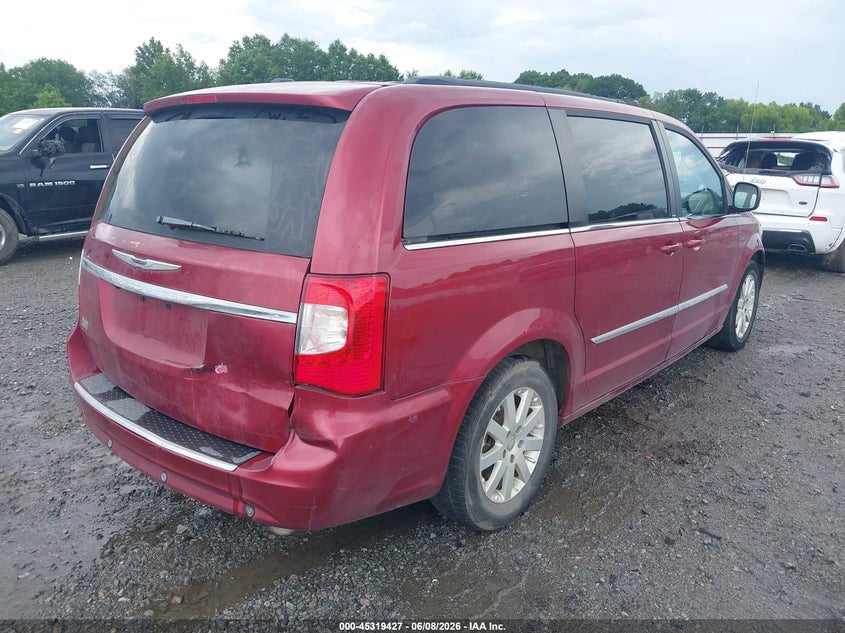 Vin: 2c4rc1bg2dr786720, lot: 45817360, chrysler town & country touring 20134