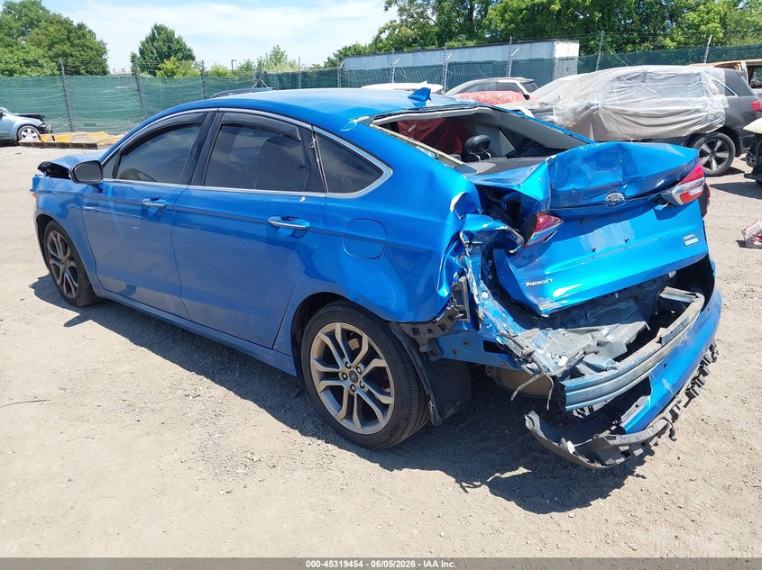 Vin: 3fa6p0cd3kr150486, lot: 45817387, ford fusion sel 20193
