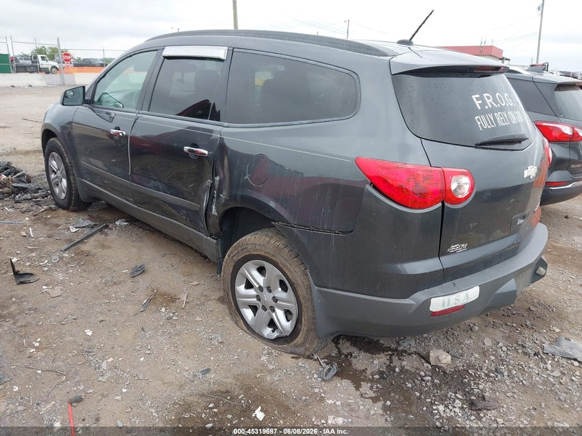 Vin: 1gnkrfed1cj362714, lot: 45817620, chevrolet traverse ls 20123