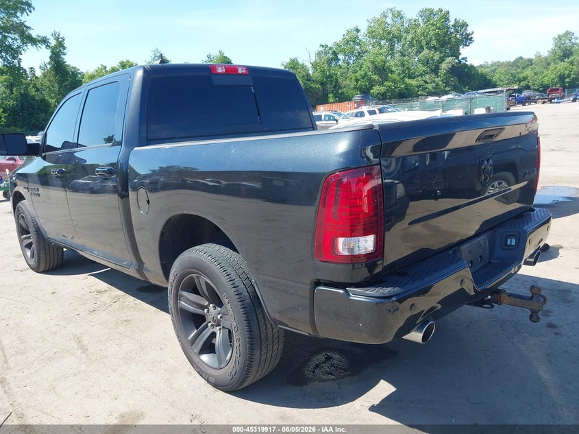 Vin: 1c6rr7mt4js184379, lot: 45817850, ram 1500 sport  4x4 5'7 box 20183