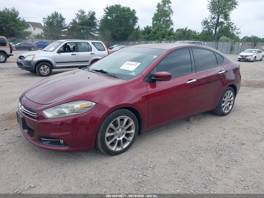 Vin: 1c3cdfcb4fd345068, lot: 45817905, dodge dart limited 20152