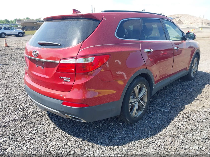 Vin: km8srdhf2du007542, lot: 45817919, hyundai santa fe limited 20134