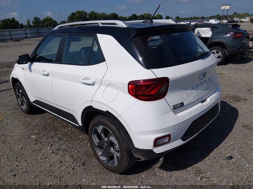 Vin: kmhrc8a39tu426008, lot: 45817961, hyundai venue sel w/two-tone roof 20263
