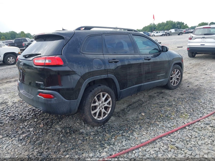 Vin: 1c4pjlab1gw160778, lot: 45818085, jeep cherokee sport 20164