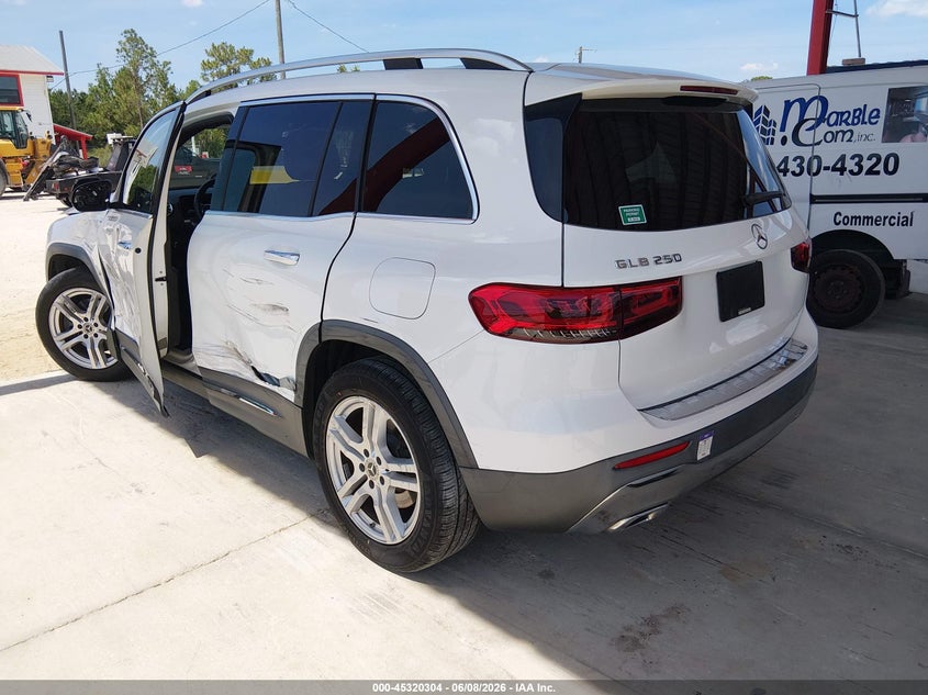 Vin: w1n4m4gb2mw090753, lot: 45818237, mercedes-benz glb 250 20213