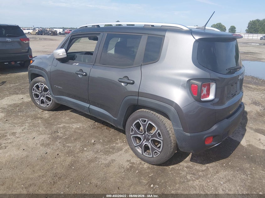 Vin: zaccjadt9gpc84043, lot: 45818355, jeep renegade limited 20163
