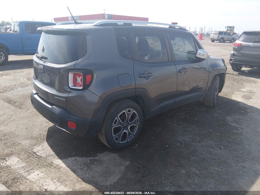 Vin: zaccjadt9gpc84043, lot: 45818355, jeep renegade limited 20164