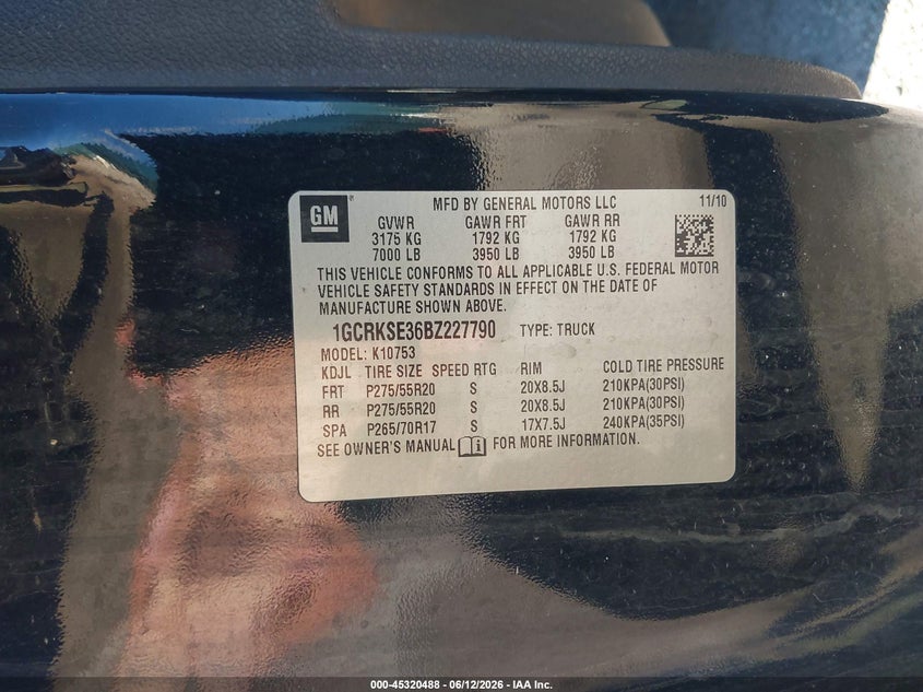 2011 CHEVROLET SILVERADO PICKUP 5.3L V-8 VVT, 315HP