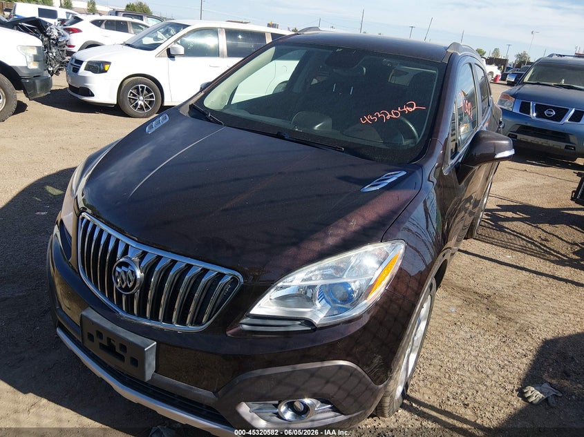 Vin: kl4cjfsb4fb213648, lot: 45818515, buick encore convenience 20152