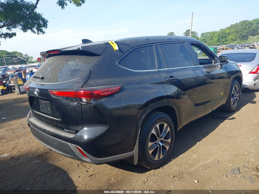 Vin: 5tdkdrbh5ps526345, lot: 45818542, toyota highlander xle 20234