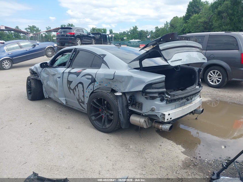 Vin: 2c3cdxl93mh662326, lot: 45818574, dodge charger srt hellcat widebody rwd 20213