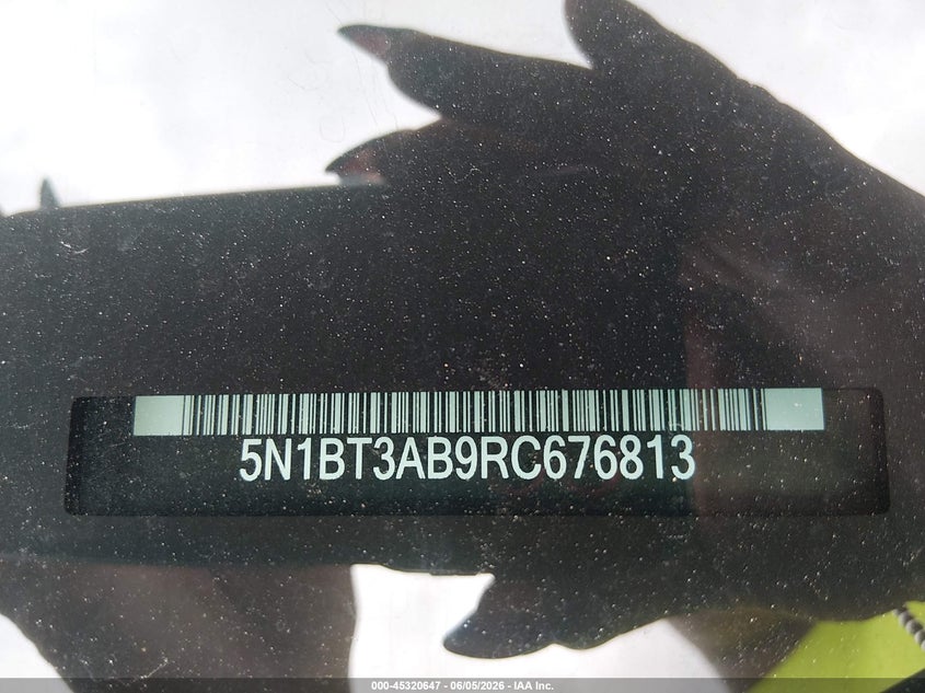 2024 Nissan Rogue S Intelligent Awd VIN: 5N1BT3AB9RC676813 Lot: 45320647
