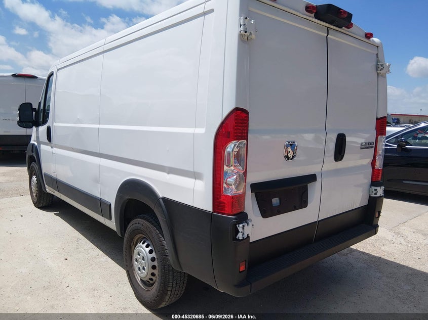 Vin: 3c6lrvvg1se511532, lot: 45818618, ram promaster 2500 tradesman low roof 136 wb w/pass seat 20253