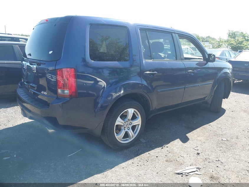 Vin: 5fnyf4h41eb011274, lot: 45818652, honda pilot ex 20144