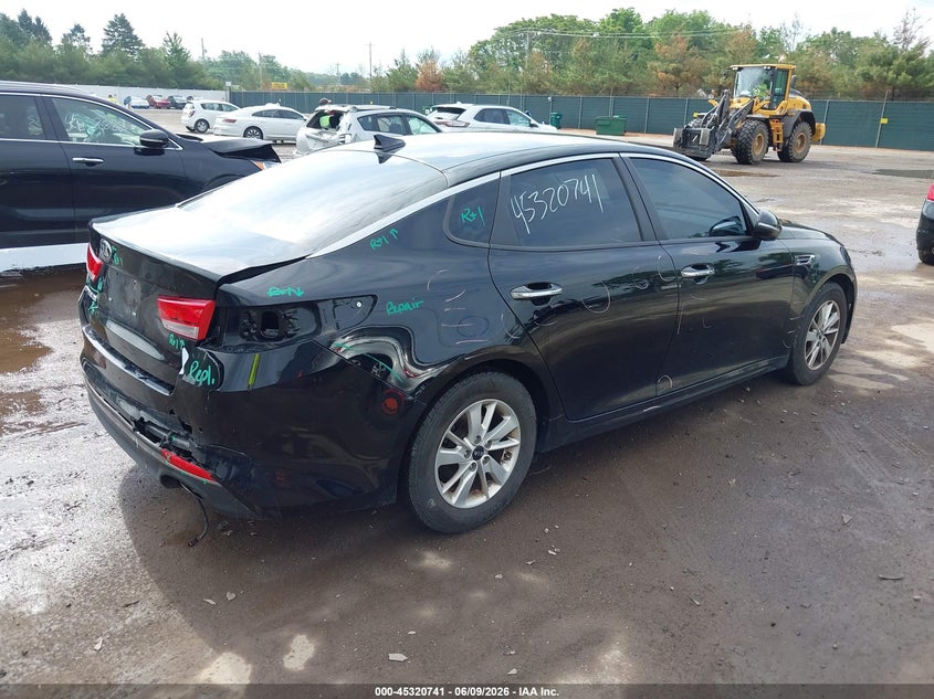 Vin: 5xxgt4l38jg212633, lot: 45818674, kia optima lx 20184