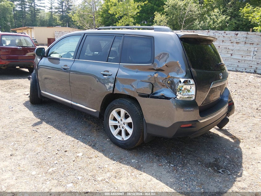 Vin: 5tdbk3eh9ds186207, lot: 45818874, toyota highlander se v6 20133