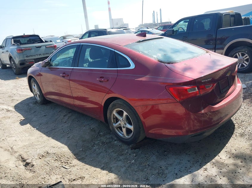 Vin: 1g1zd5st9jf110780, lot: 45818892, chevrolet malibu lt 20183