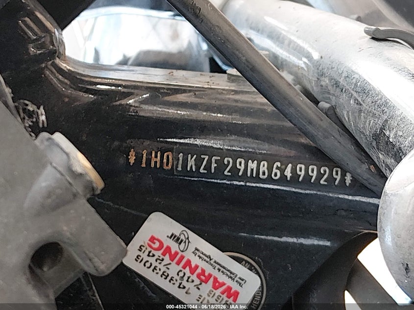2021 Harley-Davidson Fltrk VIN: 1HD1KZF29MB649929 Lot: 45321044