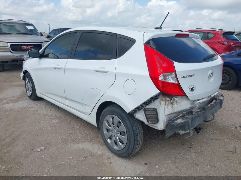Vin: kmhct5ae2hu324952, lot: 45819214, hyundai accent se 20173