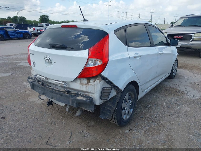 Vin: kmhct5ae2hu324952, lot: 45819214, hyundai accent se 20174