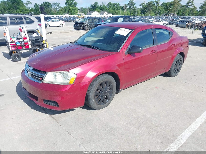 Vin: 1c3cdzab9en214814, lot: 45819217, dodge avenger se 20142