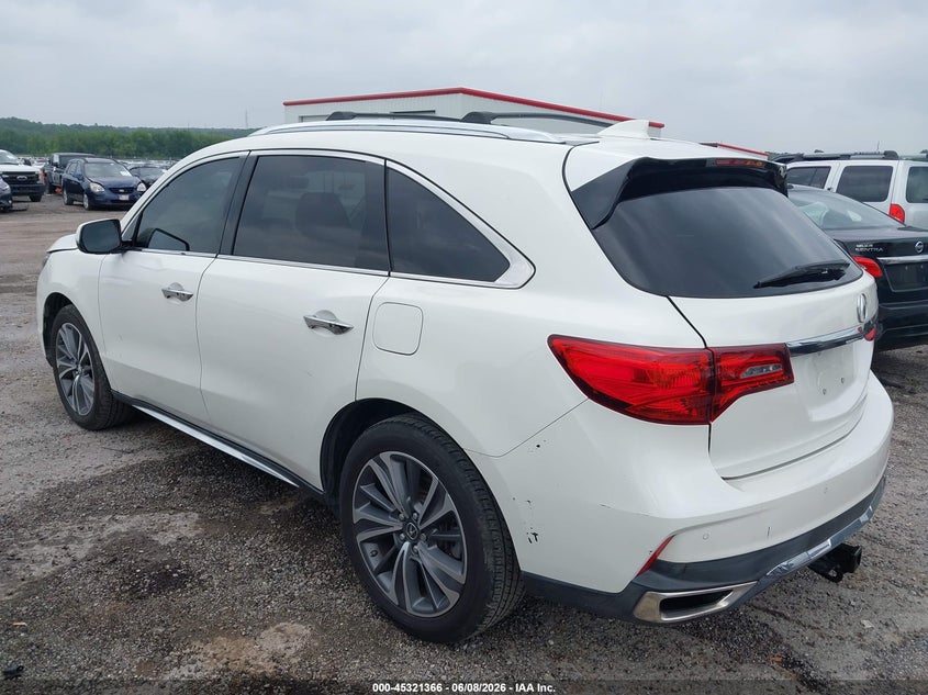 Vin: 5j8yd4h56kl017287, lot: 45819299, acura mdx tech pkg 20193