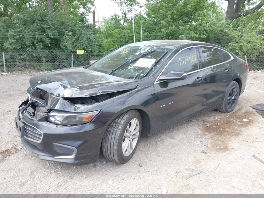 Vin: 1g1ze5st5hf292288, lot: 45819814, chevrolet malibu 1lt 20172