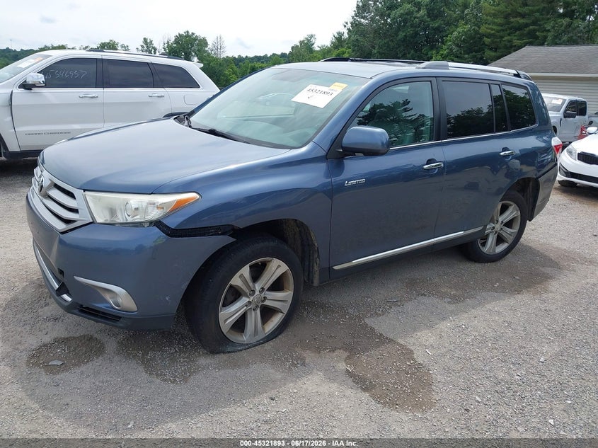 Vin: 5tddk3eh6ds234948, lot: 45819826, toyota highlander limited v6 20132