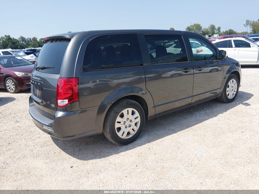 Vin: 2c4rdgbg0jr262381, lot: 45819909, dodge grand caravan se 20184