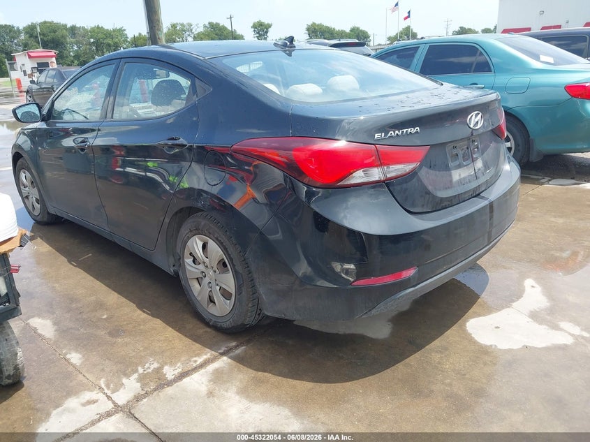 Vin: kmhdh4ae7gu575559, lot: 45819987, hyundai elantra se 20163