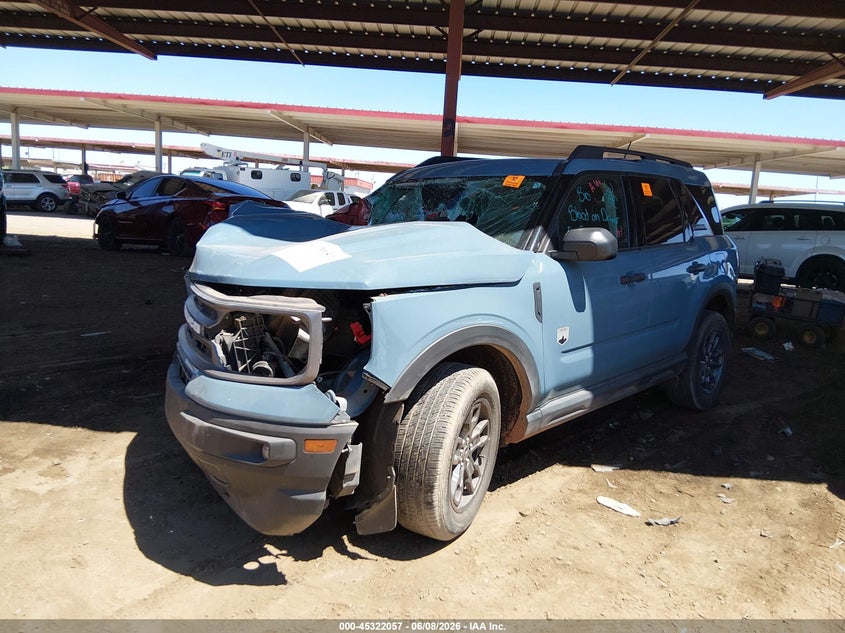 Vin: 3fmcr9b66nrd39681, lot: 45819990, ford bronco sport big bend 20222