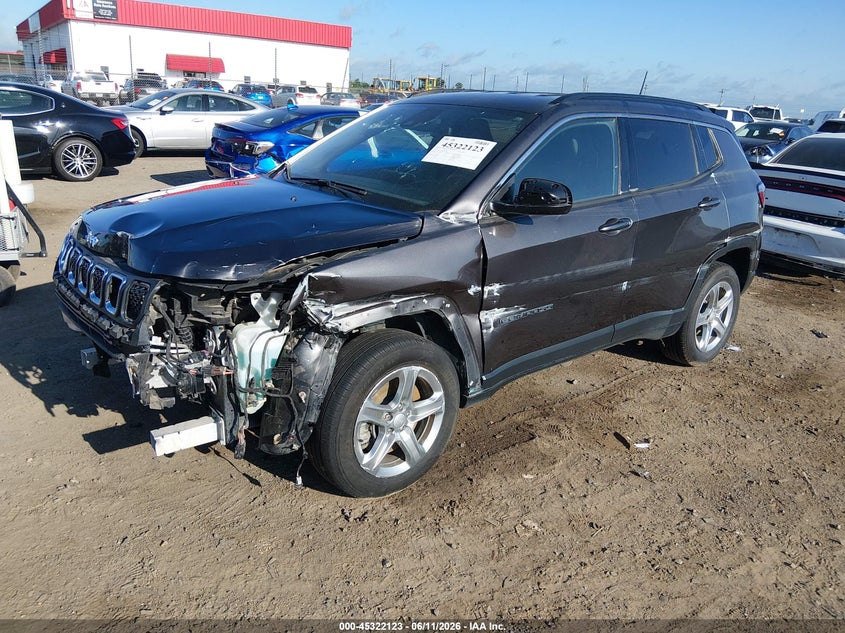 Vin: 3c4njdbn3pt547781, lot: 45820056, jeep compass latitude 4x4 20232