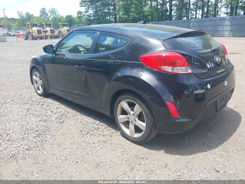 Vin: kmhtc6adxeu212490, lot: 45820063, hyundai veloster base w/black 20143
