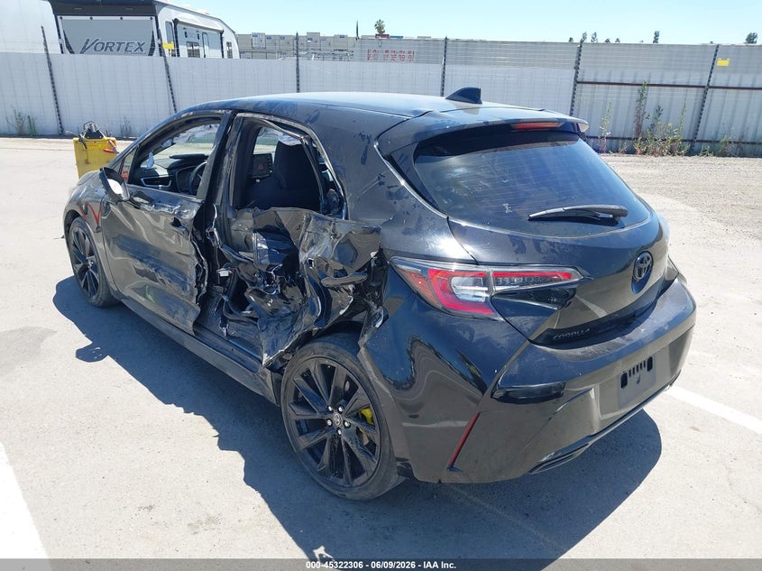 Vin: jtnd4mbe3n3172112, lot: 45820240, toyota corolla se nightshade edition 20223