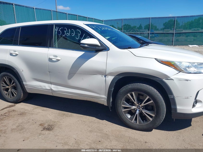 2017 TOYOTA HIGHLANDER SPORT UTILITY VEHICLE 3.5L V-6 DI, DOHC, VVT, 295HP