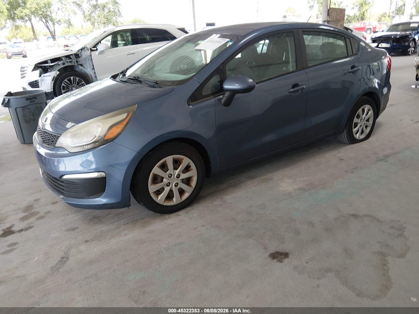 Vin: knadm4a34g6606394, lot: 45820286, kia rio lx 20162