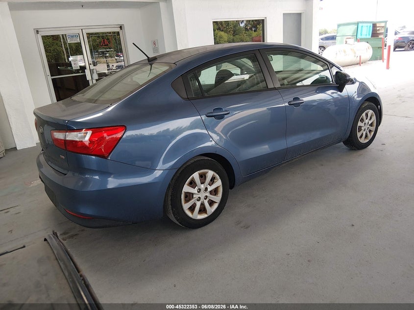 Vin: knadm4a34g6606394, lot: 45820286, kia rio lx 20164