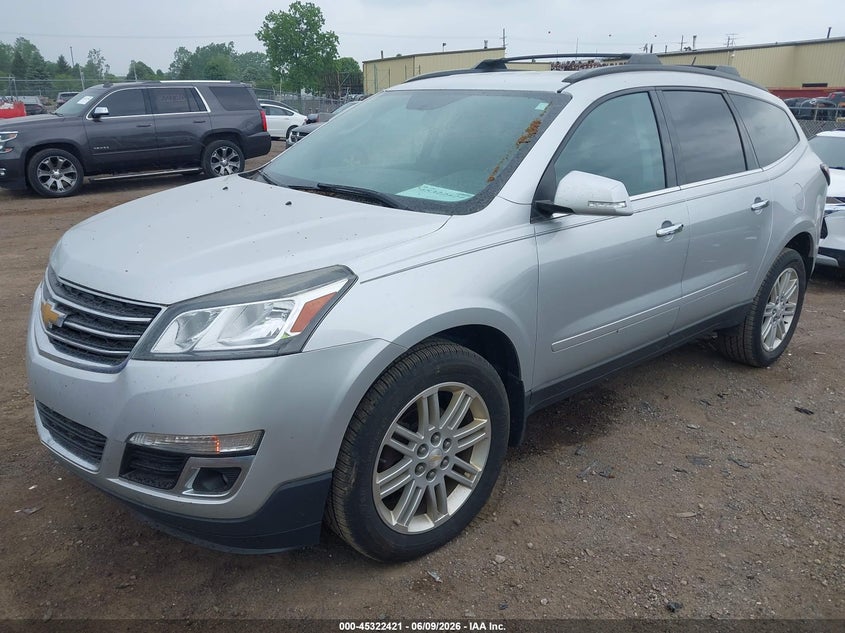 Vin: 1gnkrgkd9fj221856, lot: 45820354, chevrolet traverse lt 20152